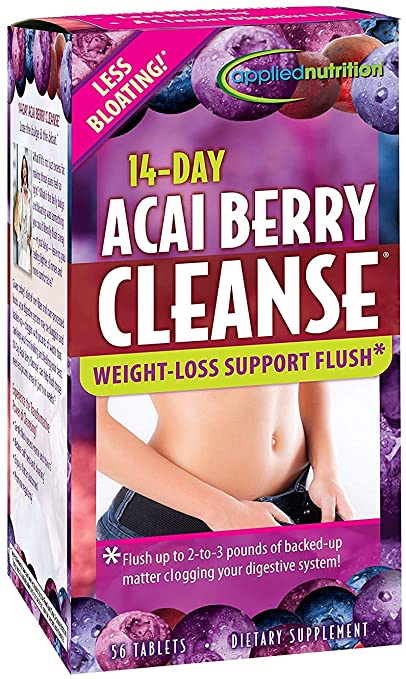 Applied Nutrition 14-Day Acai Berry Cleanse Dietary Supplement Tablets - 56 CT (Pack of 4)