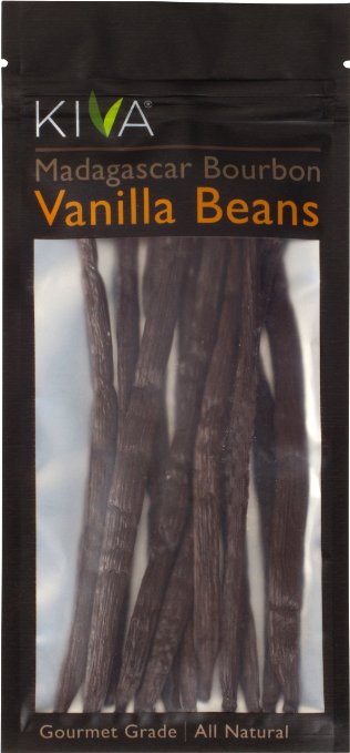 5 Beans Kiva Gourmet Madagascar Bourbon Vanilla Beans - Non-GMO Raw Vegan