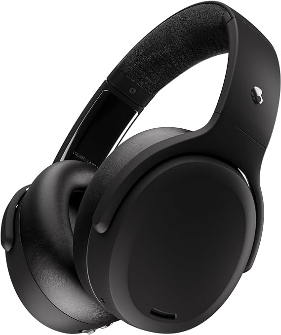 Skullcandy Crusher ANC 2 Over-Ear Noise Canceling Wireless Headphones with Sensory Bass, 50 Hr Battery, Skull-iQ, Alexa Enabled, Microphone, Works with Bluetooth Devices - Black