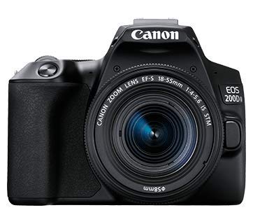 Canon EOS 200D II 24.1MP Digital SLR Camera   EF-S 18-55mm is STM Lens   EF-S 55-250mm is STM Lens (Black)