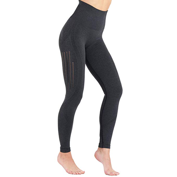 High Waisted Seamless Leggings for Women Tummy Control Workout Gym Butt Lifting Tights Mesh Yoga Pants
