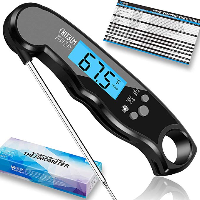 Digital Meat Thermometer Instant Read For Grilling Cooking Food BBQ or Candy,Wireless Waterproof For Kitchen ,Oven,Grill,Water,Beer,Milk, Bath Water Probe,Steak, Indoor Outdoor (Meat Thermometer 2)