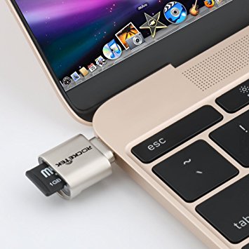 Rocketek USB C Portable Card Reader for Micro SD Cards, Micro SD to Type C USB Adapter