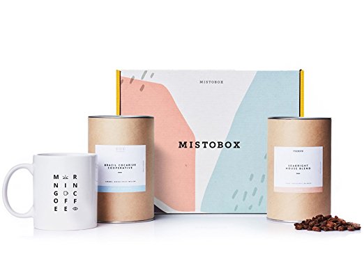 MistoBox Coffee Lovers Artisanal Whole Bean Coffee Beans & Mug Gift Box - Color Pop