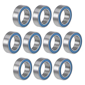 uxcell MR85-2RS Deep Groove Ball Bearings 5mm Inner Dia 8mm OD 2.5mm Bore Double Sealed Chrome Steel Blue Seal Z2 10pcs