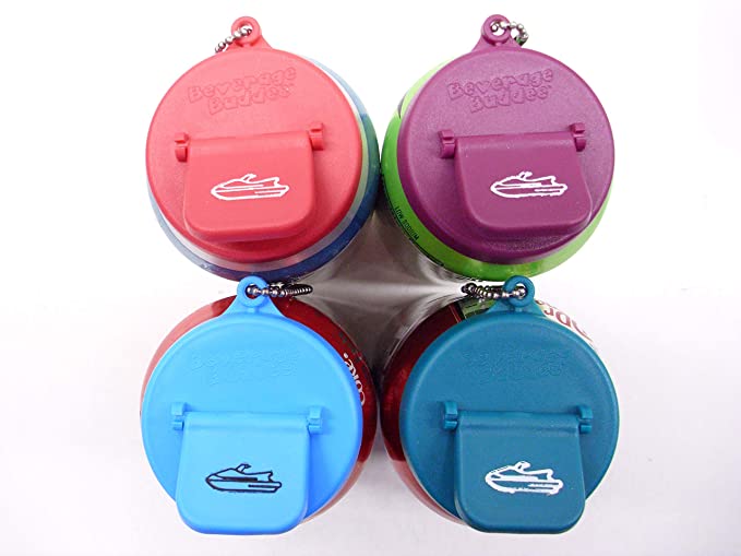 Beverage Buddee Can Cover - Summer Imprints - Best Can Cover For Standard Size Soda/Beer/Energy Drink Cans - Made In The USA - BPA/PCB Free - 4 Pack Assorted Colors (Jet Ski)