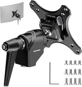 NEEWER Adaptateur de Montage pour Moniteur VESA avec Dégagement Rapide Arca,Tête Sphérique Rotative à 360°,Vis M4 et Adaptateur Support de Lumière Récepteur 5/8" pour écran TV,Charge Max:20kg,MA016