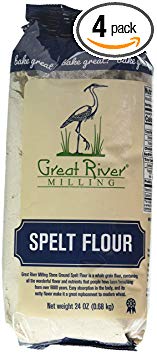 Great River Milling Spelt Flour, 24 Ounce (Pack of 4)