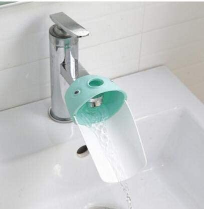 Ruiqas Sink Handle Extender, Kids Sink Faucet Extender Baby Bath Faucet Cover, Promotes Hand Washing for Children (Color : Green)