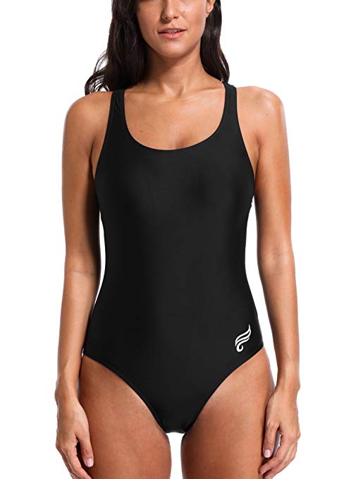 ATTRACO Women's Sports One Piece Swimsuit Racerback Athletic Pro Swimwear