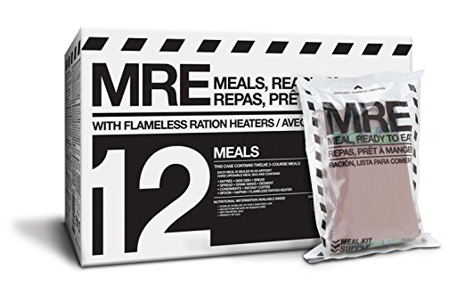 MRE (Meals, Ready to Eat) Premium case of 12 Fresh MRE with Heaters. 5 Year Shelf Life.