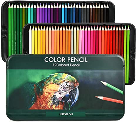 TIMESETL 72 Color Soft Core Drawing Pencils, Professional Art Pencils with Mental Box, Colored Oil Pencils for Adult Kids Coloring Books Artist Drawing Sketching Crafting