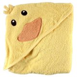 Luvable Friends Animal Face Hooded Woven Terry Baby Towel Duck