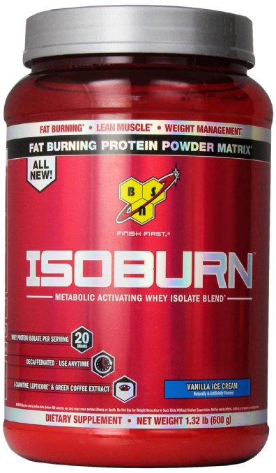 BSN ISOBURN Protein Powder - Vanilla ice cream 132 Pound