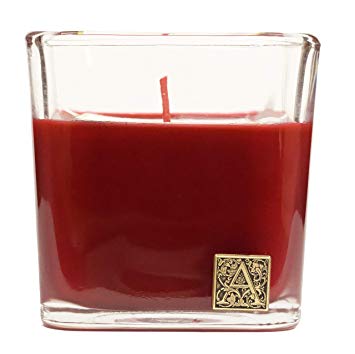 The Smell of Christmas Medium Glass Cube 12oz Candle by Aromatique