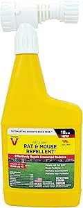 Victor M809HE Rat & Mouse Repellent Hose-End Spray, Yellow