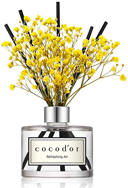 Cocod'or Preserved Real Flower Diffuser/Refreshing Air/6.7oz/Diffuser Oil & Sticks Set/Fragrance for Home Office Aromatherapy and Gifts