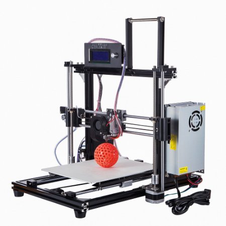HICTOP 24V 3D Printer Parts Desktop Prusa I3 DIY Kits Aluminum Machine (Black)