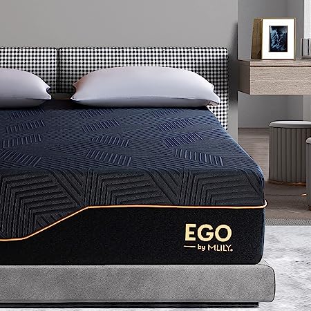 EGOHOME 14 Inch Twin Memory Foam Mattress for Back Pain, Cooling Gel Mattress Bed in a Box, Made in USA, CertiPUR-US Certified, Therapeutic Medium Daybed Mattress, 38”x75”x14”, Black