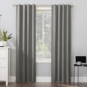 Sun Zero Cyrus 2-Pack Thermal Total Blackout Back Tab Curtain Panel Pair