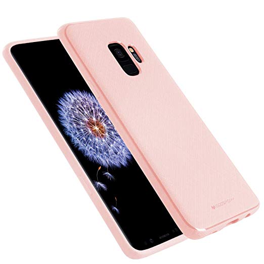 GOOSPERY Galaxy S9 Case Thin Fit for Women Girls [Style Lux] Slim Rubber Case [Non Slip Grip] TPU Silicone Jelly Bumper Cover for Samsung Galaxy S9 (Baby Pink) S9-STYL-PNK