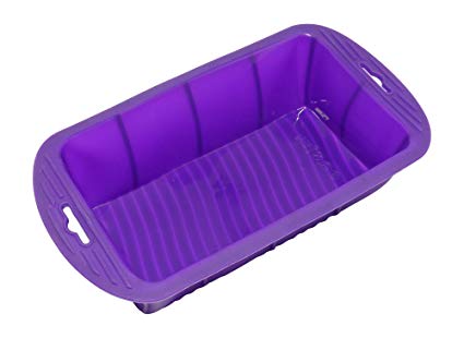Bakerpan Silicone Loaf Pan, Loaf Mold, Bread Pan, Cake Baking Mold, 7 Inch w/ Handle