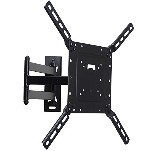 VideoSecu TV Wall Mount Bracket Full Motion Swing Out Tilt and Swivel Articulating Arm for most 32-52 inch LCD LED 3D TV, up to 400x400 VESA ML532B WP4