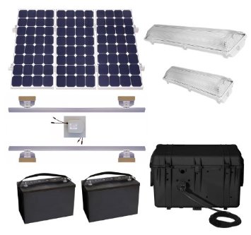 Suninone Solar Shed Lighting and Power Kit Iv, High Quality, Turn Key Kit, American Manufactured