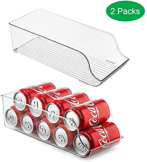 AMOAYO Coke Holder for Fridge and Freezer Drink Storage Can Rack Organizer