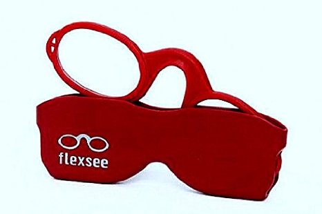 Flexsee Retro 15 Pince-nez Reading Glasses RED