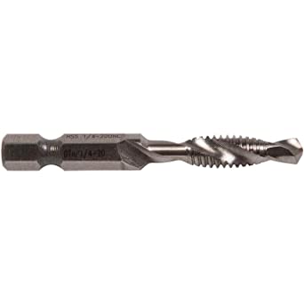 Drill/Tap/Countersink Bit, 1/4-20X2 1/4 L