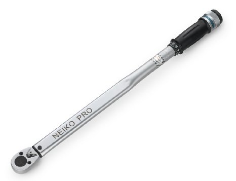 Neiko Pro® 03709B 1/2-Inch Drive Adjustable Torque Wrench, 50 to 250-Foot Pound | Chrome Vanadium