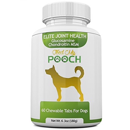 Advanced Glucosamine for Dogs with Chondroitin, MSM, Vitamins C & E, Omega 3 & 6 - Extra Strength Hip and Joint Health Supplements for Dogs - Made in USA.