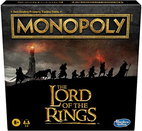 Monopoly: The Lord of the Rings Edition Board Game Inspired by the Movie Trilogy, Play as a Member of the Fellowship, For Kids Ages 8 and Up