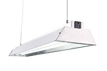 DuroLux DL842N T5 4Ft 2 Fluorescent Lamps Grow Lighting System with 10000 Lumens and 6500K Full SunlightSpectrum and Low Profile 7" Wide Reflector