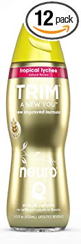 Neuro Nutritional Supplement Drink, Trim, Tropical Citrus Lychee 14.5-Ounce Bottles (Pack of 12)