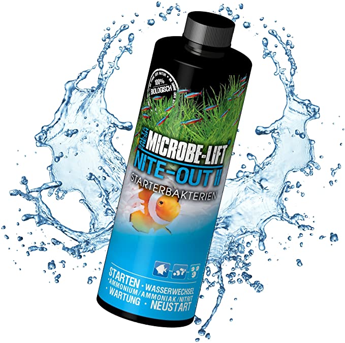 MICROBE-LIFT Nite-Out II – Bacteria Starter for Freshwater and Saltwater Aquarium, for Fast Fish Picking, 118 ml