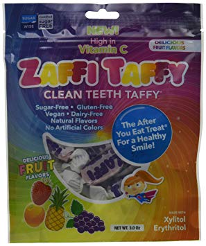 Zollipops Zaffi The Clean Teeth Taffy, Natural Fruit, 9 Ounce