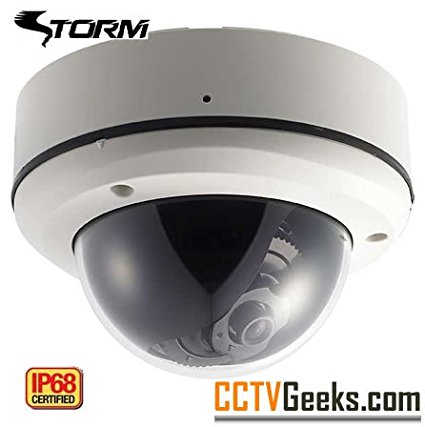 EYEMAX DT-624FV -STORM® IP68 Complete Water & Vandal proof Camera   650 Color TVL   Sony Double Scan CCD   0.0001 Lux   2.8~12mm AVF   OSD   HLM   3DDNR   SENS-UP   DS-WDR   DIS   LSC   ICR   Dual Power