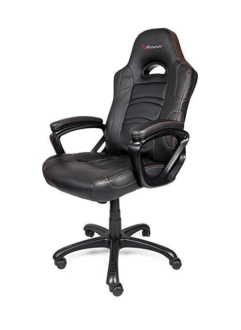 Arozzi Enzo Series Gaming Racing Style Swivel Chair, Black
