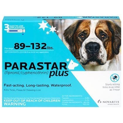 Parastar Plus 3pk 89-132lb Flea & Tick by Novartis by Novartis
