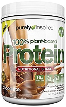 Purely Inspired 100% Plant Based Protein, Chocolate, 1.5 Pound Pack of 3