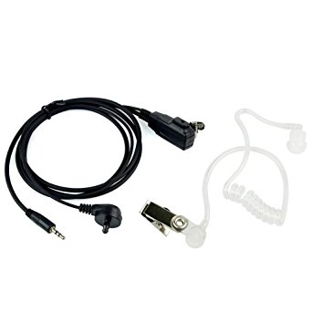 M-Egal Hot Covert Air Acoustic Earpiece Headset With Mic For Cobra Two Way Radio Black