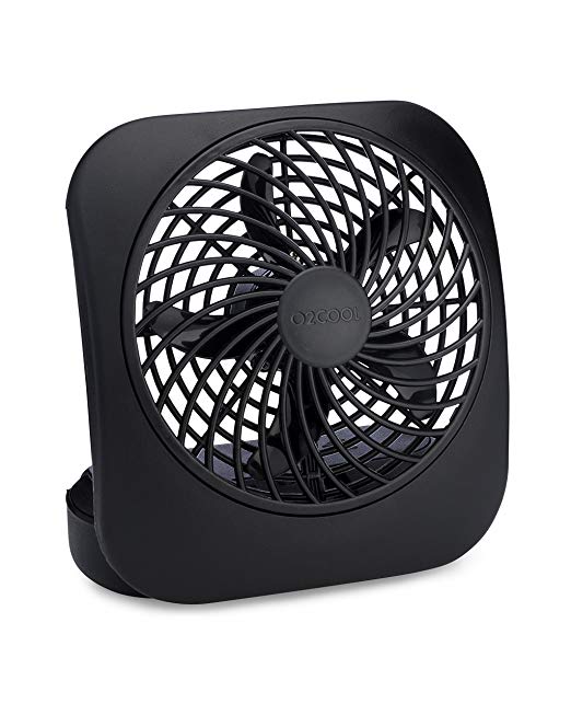 O2COOL FD0500400O006AMB 5-Inch Portable Fan, Black, 1 Unit