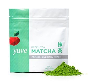Yuve - Premium Culinary Matcha Green Tea Powder - Perfect for Matcha Latte, Smoothies and Baking - 30g Bag - 1.06oz