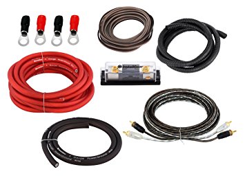 InstallGear 4 Gauge AWG Complete Amp Kit Ga Awg Amplifier Installation Wiring