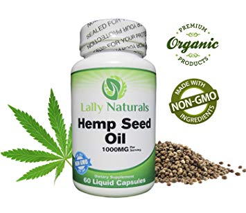 Organic Hemp Seed Oil Capsules 1000mg for Pain, Anxiety and Stress Relief | Non GMO | Vegan Friendly | for Chronic Pain, Anti Inflammatory and Joint Support, Healthy Skin and Hair and Sleep