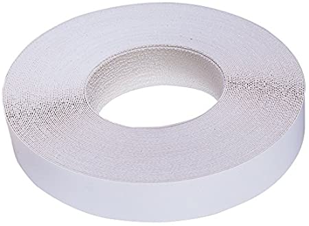 Edge Supply White Melamine 1-1/2 inch X 25 ft roll of White Edge Banding – Pre-glued Flexible Edging – Easy Application Iron-On Edging for Cabinet Repairs, Furniture Restoration (1-1/2 inch X 25 ft)