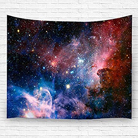 Tapestry Universe Galaxy Star Decorative Hanging Ornaments Wall Hanging for Bedroom Living Room with star 150CM200CM(1)