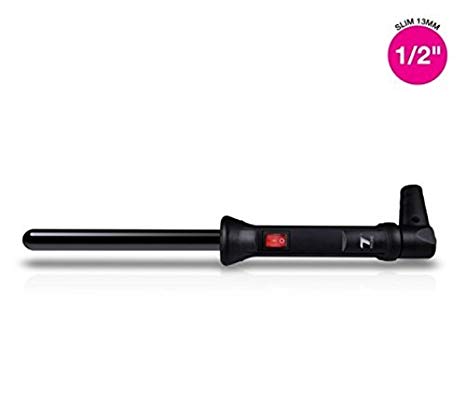 Tyche Profesional Curling Rod (Slim (1/2''), Curling iron, hair curler, straightener, shiny hair, smooth hair, frizz free hair, Teflon coated, coated barrel, aluminum, mess free, hair waves, hair curls, rounded curls, eliminates crimps, creases